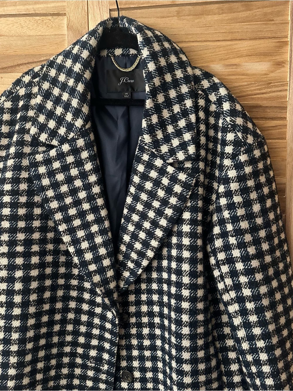 J. Crew Oversized Topcoat in Houndstooth Tweet size 14 - Picture 6 of 11